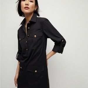 Veronica Beard Saude Cotton Utility Shirtdress